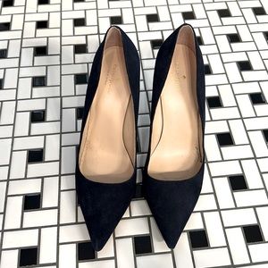Kate Spade navy leather suede pumps size 11